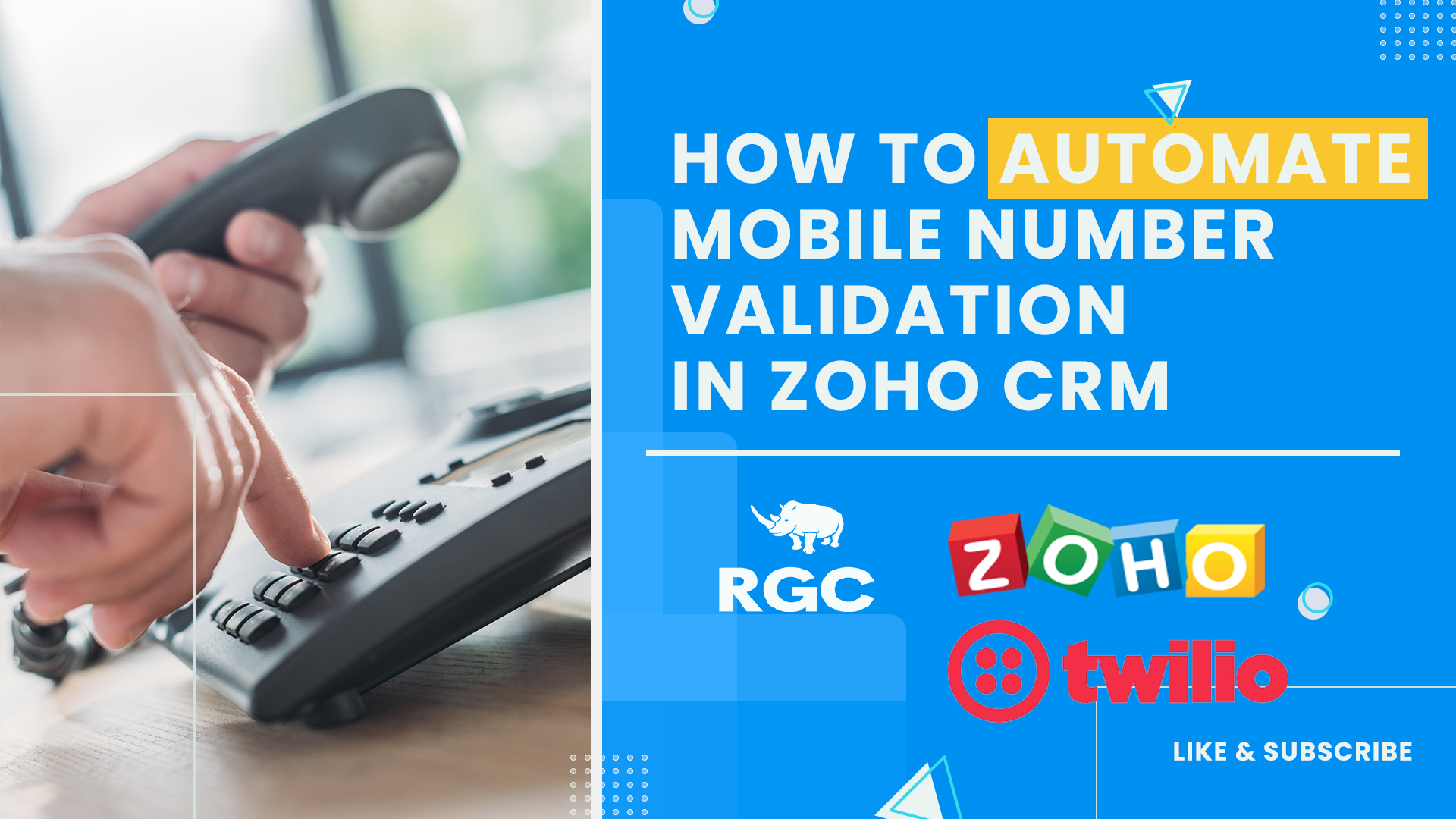 how to automate mobile number validation in zoho crm