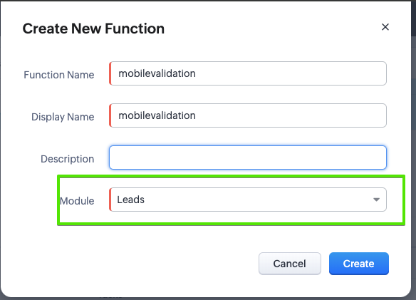 Zoho CRM Functions Naming