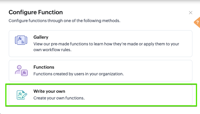 zoho deluge write your own function